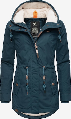 Ragwear Winter Jacket 'Monadis' in Blue: front