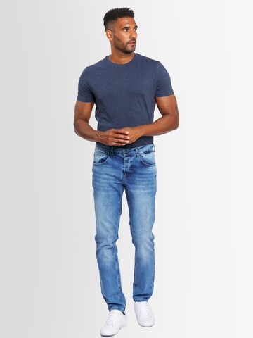 Coupe slim Jean 'Genova' Alessandro Salvarini en bleu