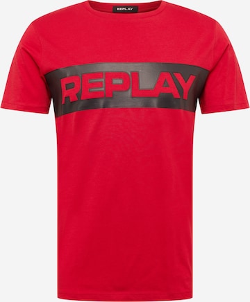 REPLAY Shirt in Rood: voorkant