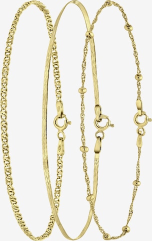Lucardi Jewelry Set 'Basic' in Gold: front