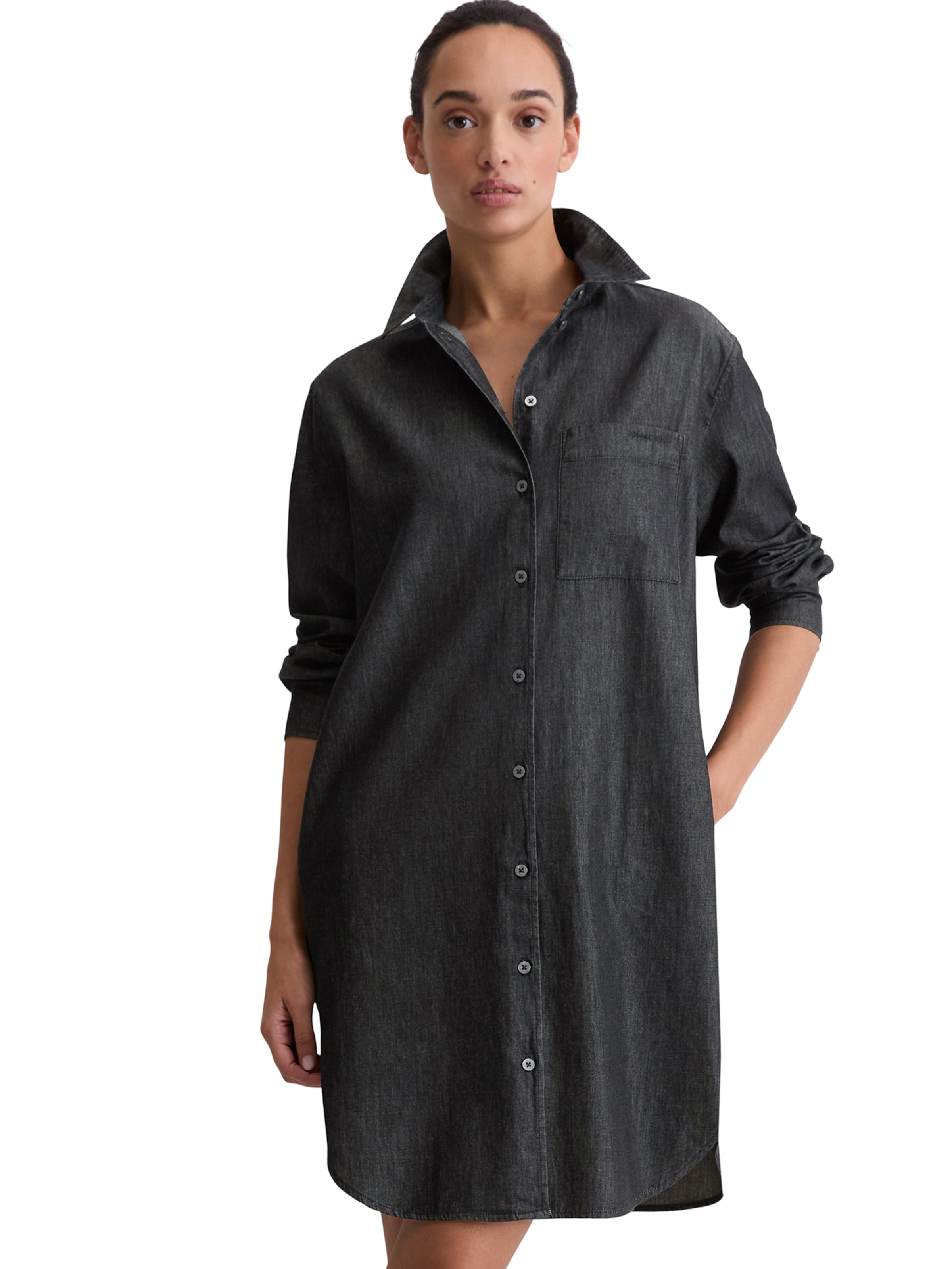 Abito camicia di Marc O'Polo in nero: frontale