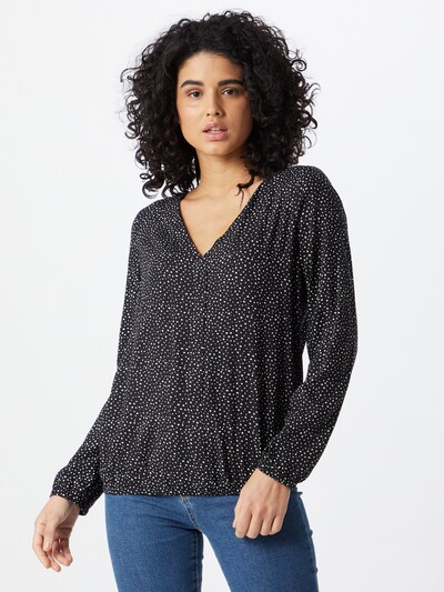 EDC BY ESPRIT Bluse in schwarz / weiß, Modelansicht