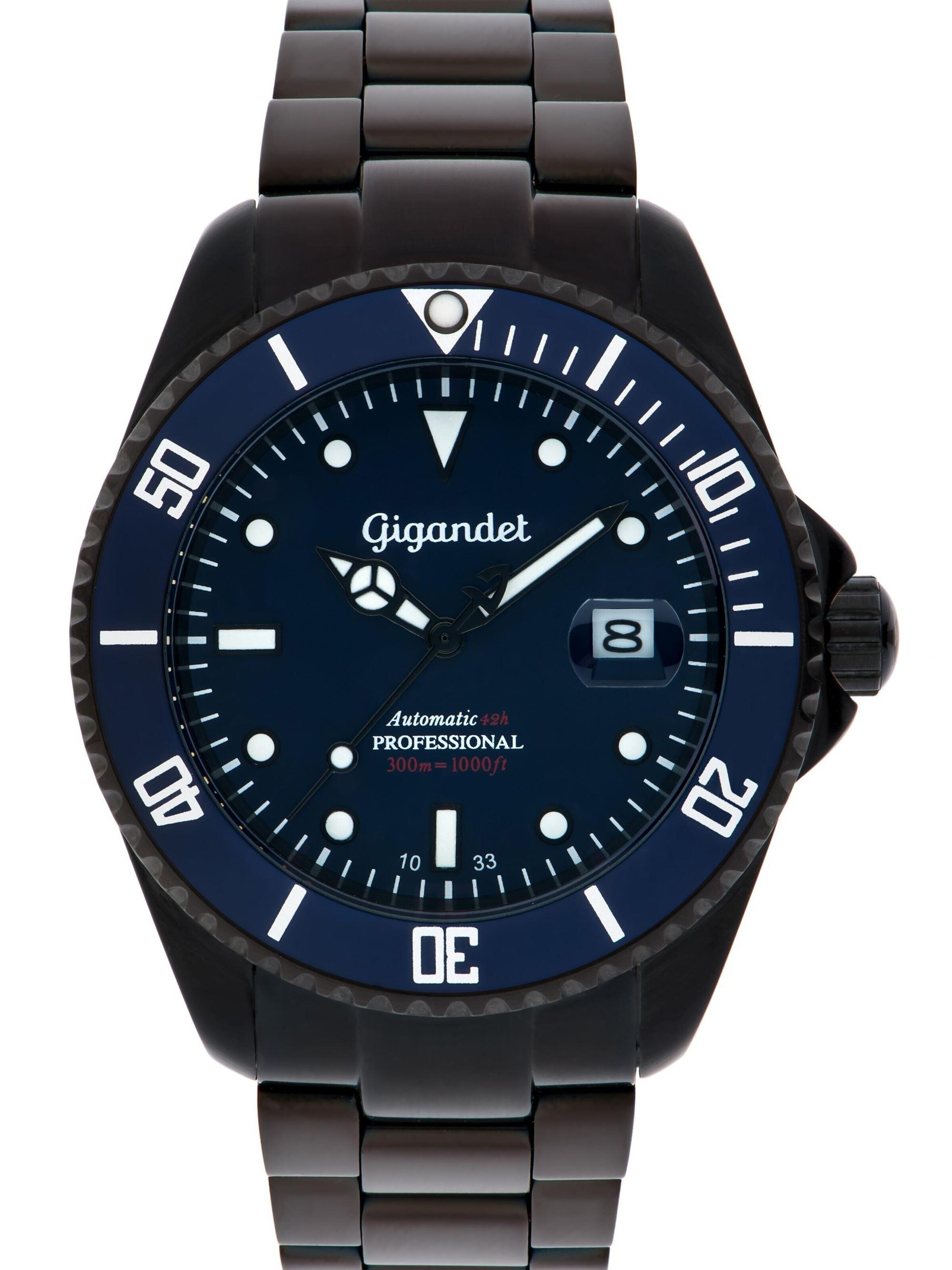 Montre à affichage analogique 'SEA GROUND' Gigandet en noir : devant