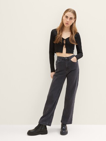 TOM TAILOR DENIM Majica | črna barva
