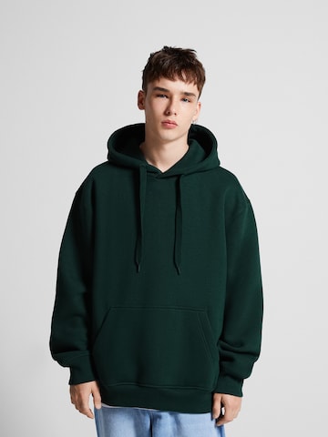 Bluză de molton de la Bershka pe verde: față