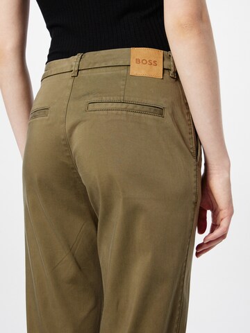 Slimfit Pantaloni chino 'Tachini2-D' di BOSS in verde