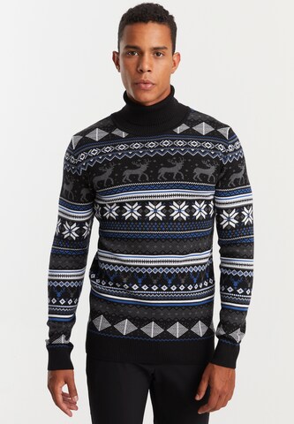 Leif Nelson Sweater in Black: front