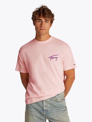 Tommy Jeans Majica | roza barva: sprednja stran
