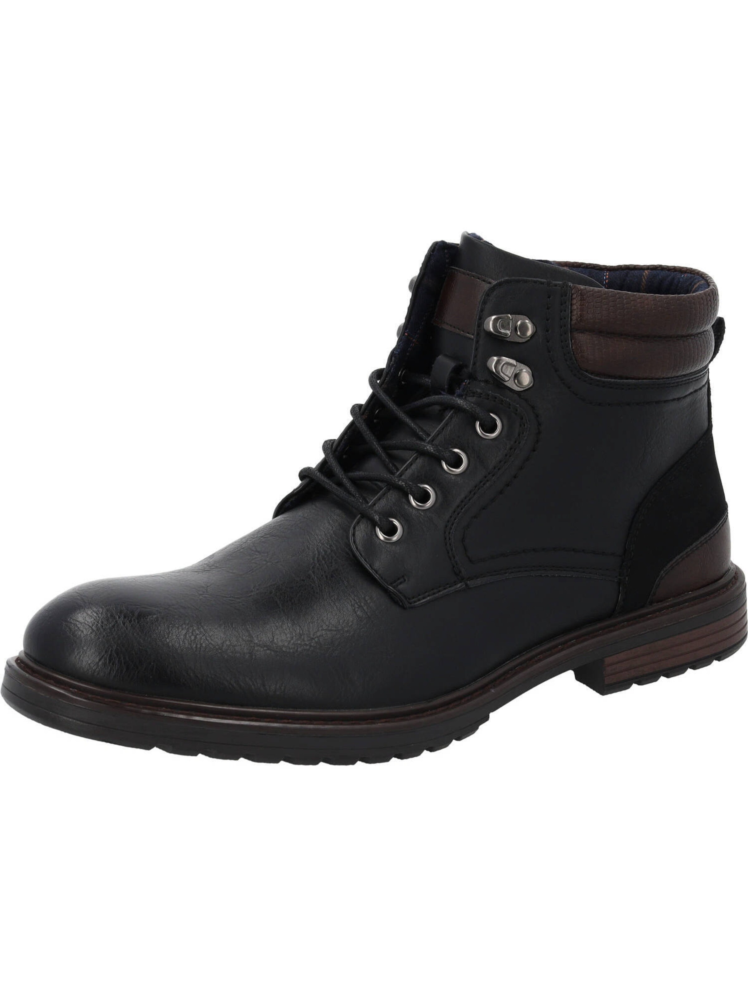 Bottes à lacets 'Niknas' Palado en noir : devant