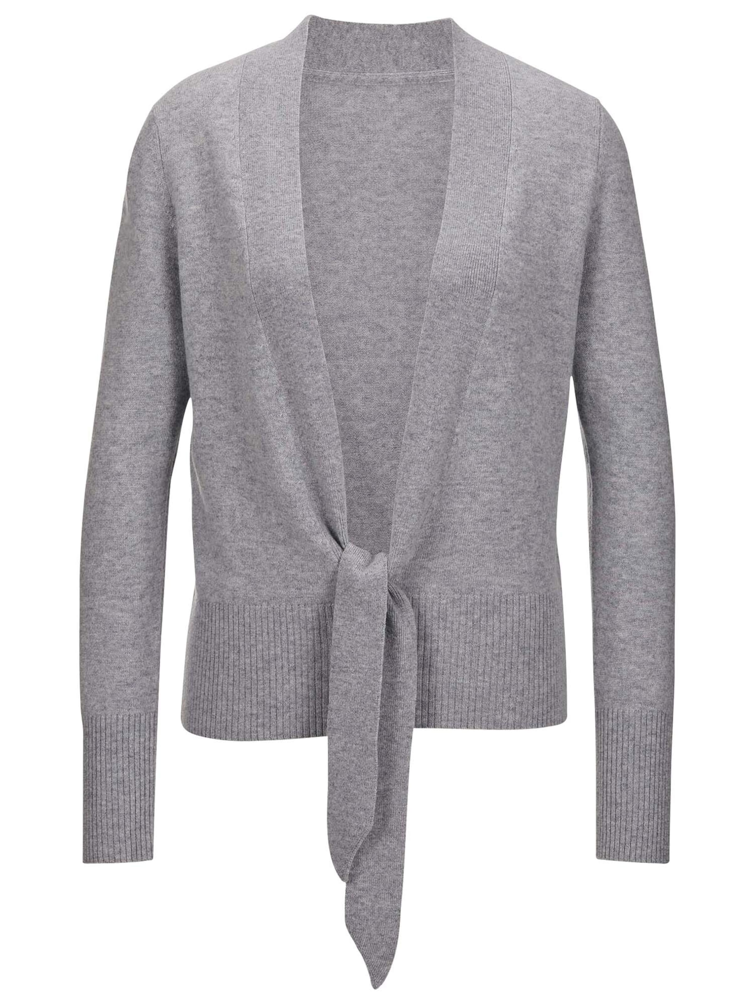 MADELEINE Strickjacke in Grau: Vorderseite