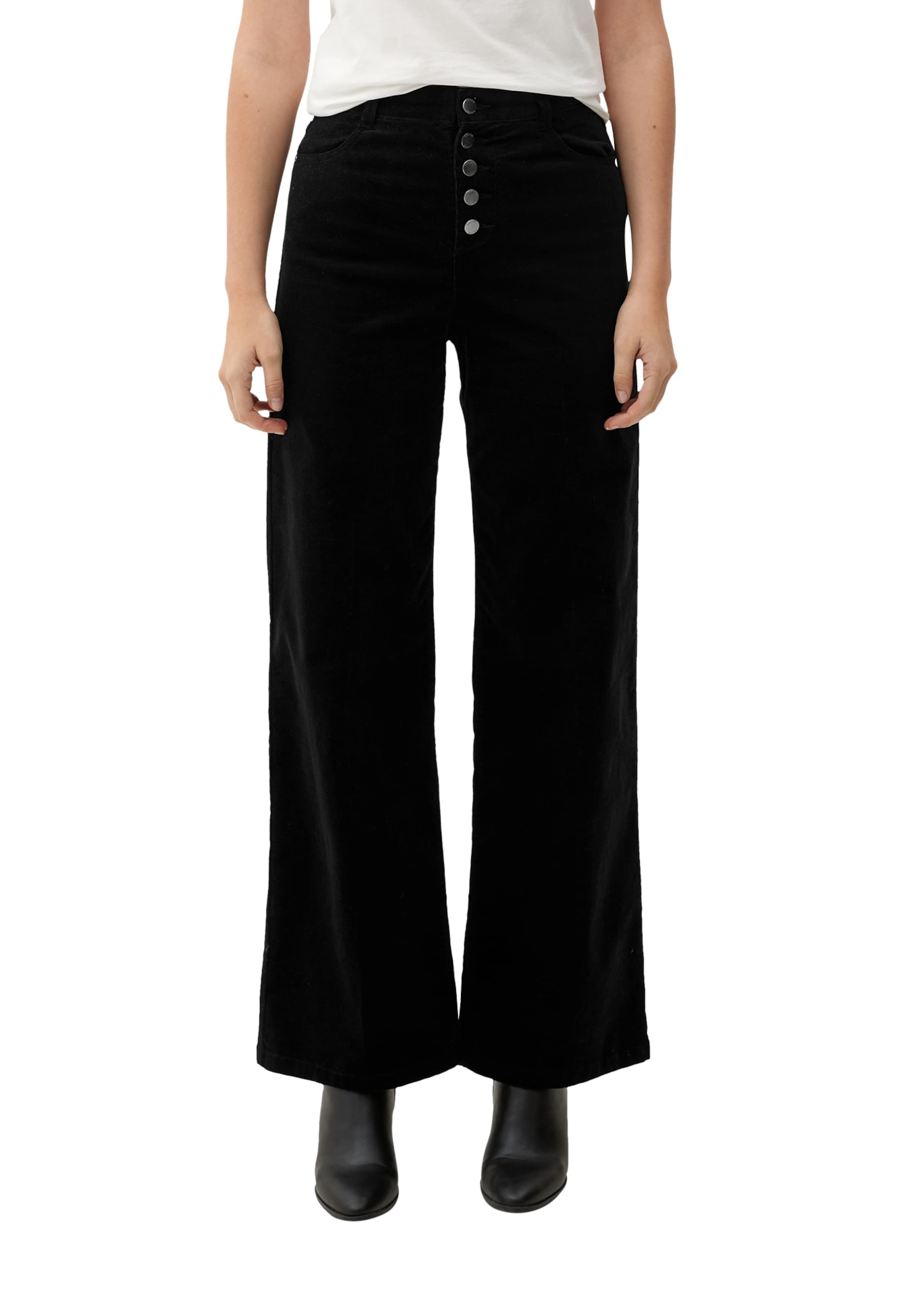 s.Oliver Regular Pantalon in Zwart: voorkant