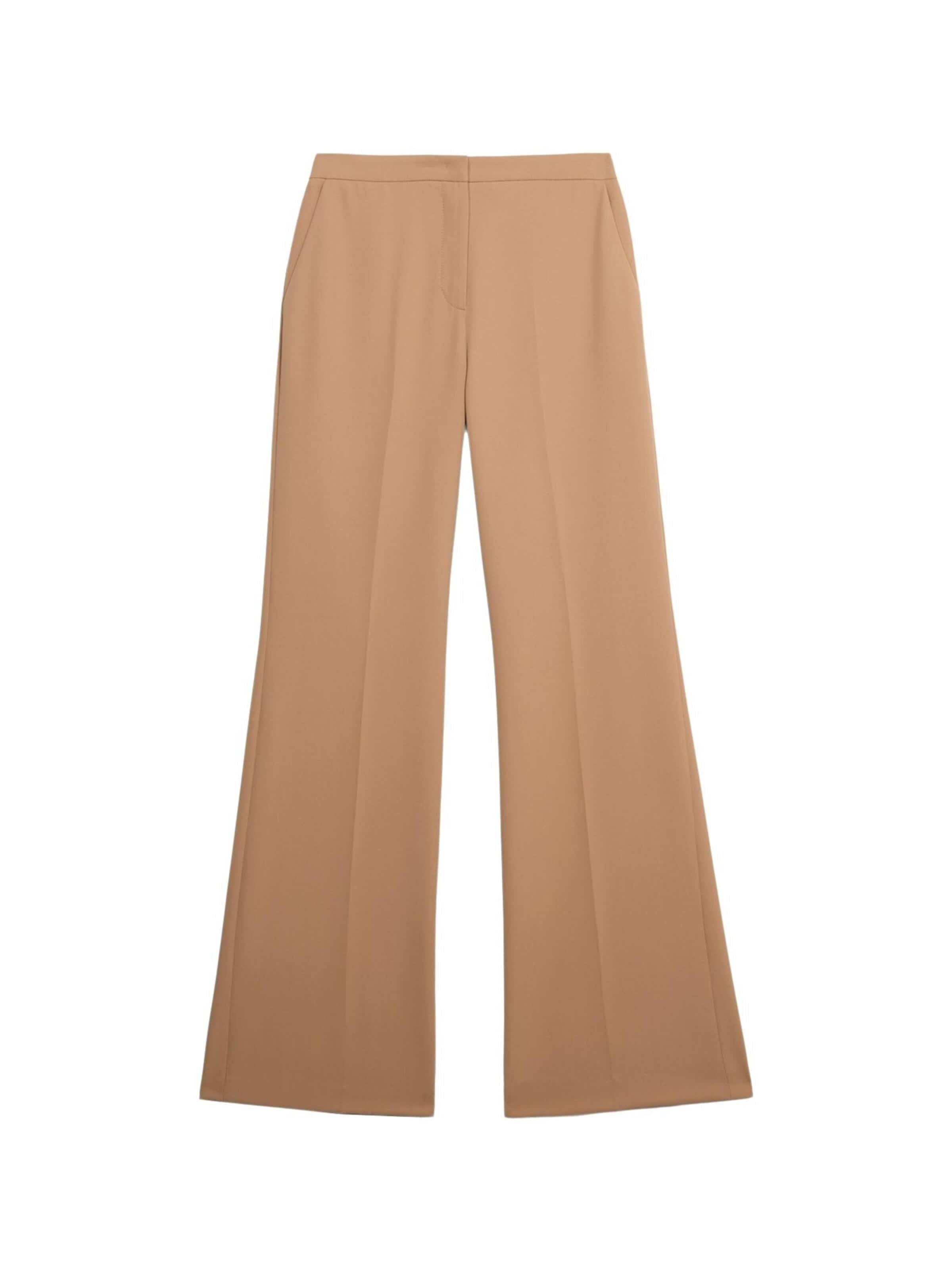 Flared Pantaloni di oltre in beige: frontale