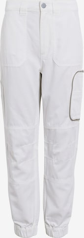 balta AllSaints Siaurėjantis Darbinio stiliaus džinsai 'FLORENCE': priekis