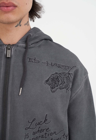 Ed Hardy Sweatjakke i grå