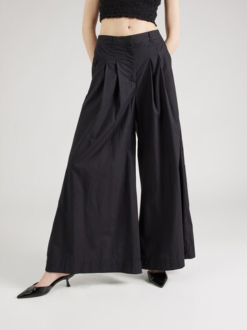 VERO MODA Wide Leg Bukser 'Karmren' i sort: forside