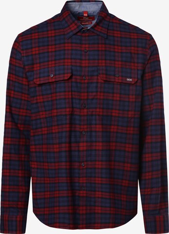 Finshley & Harding London Comfort fit Button Up Shirt in Blue: front