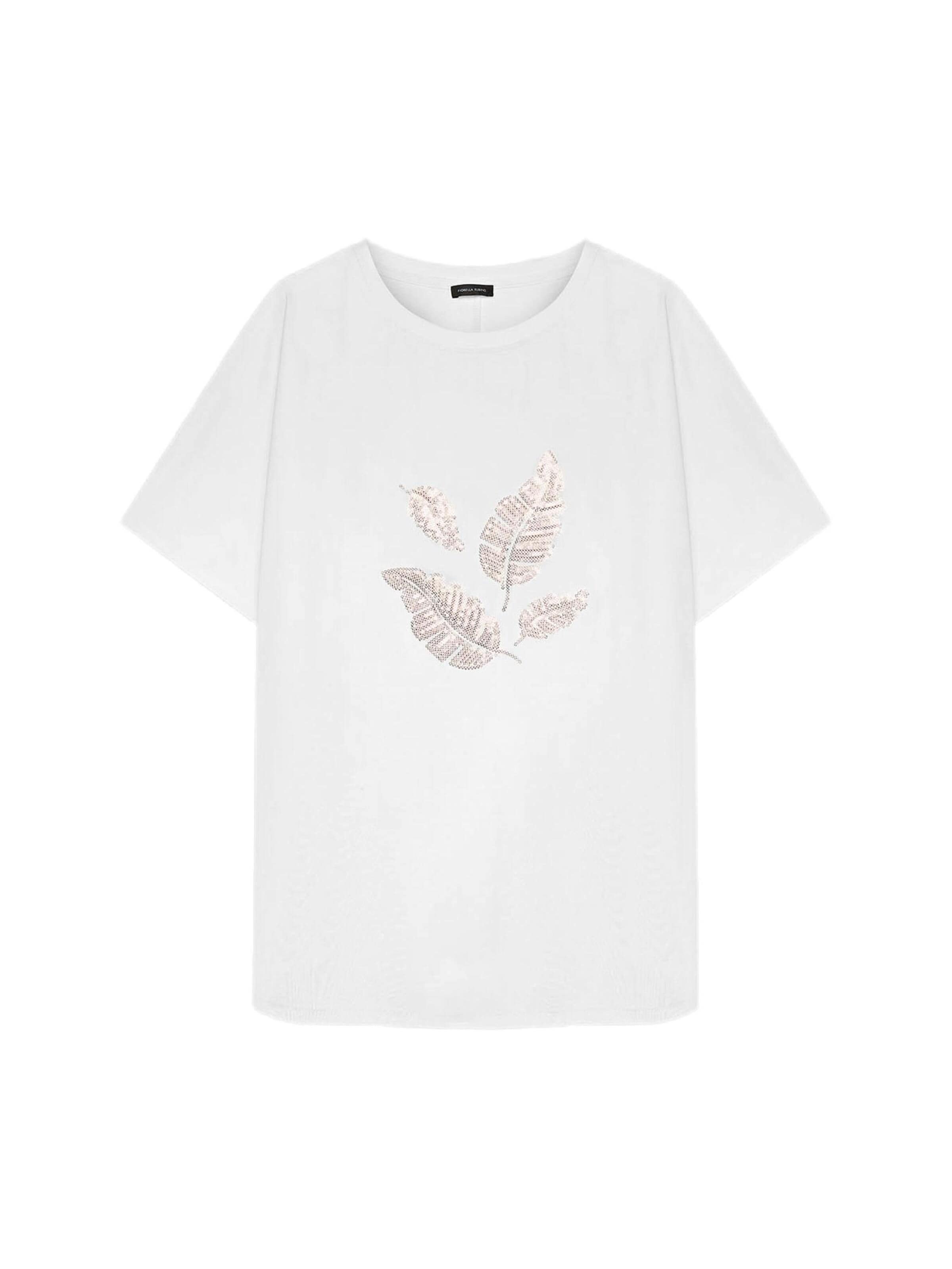 T-shirt Fiorella Rubino en blanc : devant
