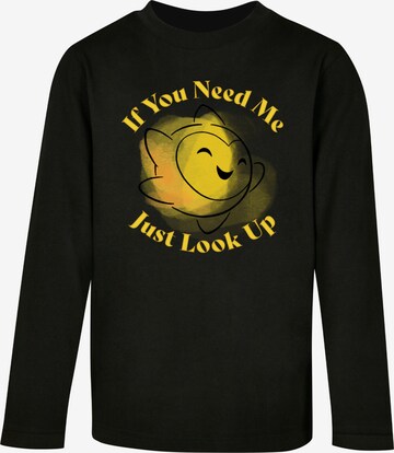 ABSOLUTE CULT Shirt 'Wish - If You Need Me Just Look Up' in Zwart: voorkant