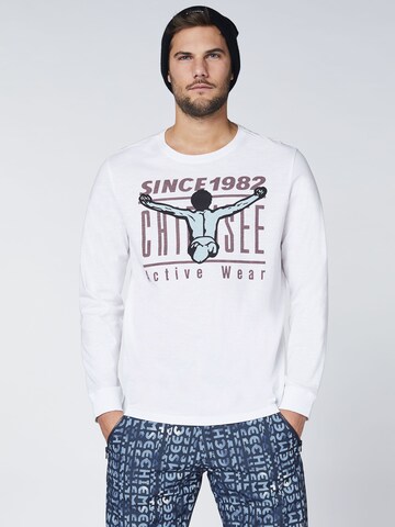 CHIEMSEE Sweatshirt i hvit: forside