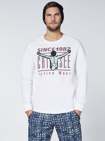 CHIEMSEE Sweatshirt in Wit: voorkant