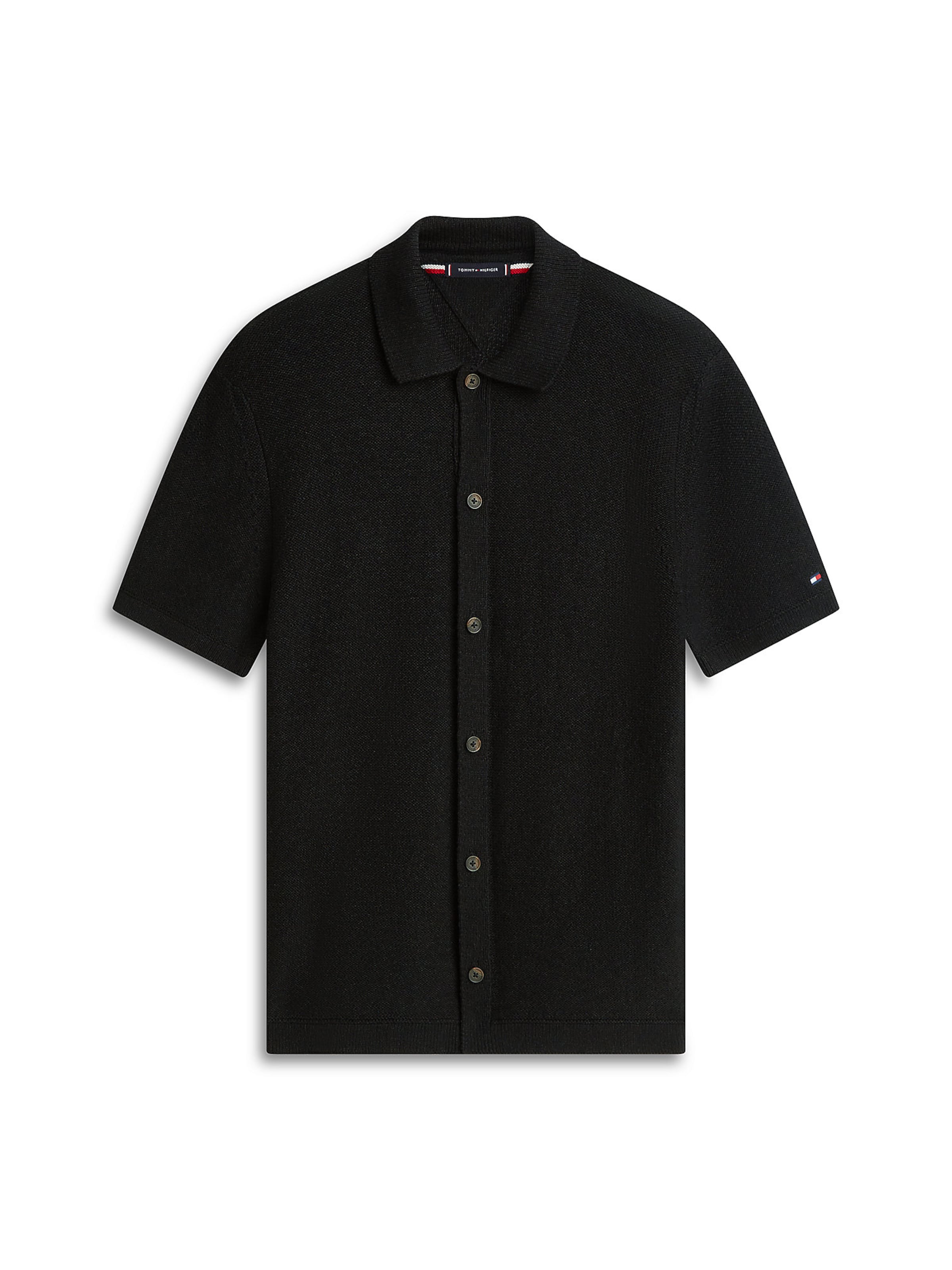 TOMMY HILFIGER Comfort Fit Hemd in Schwarz: Vorderseite
