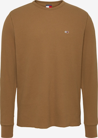 Tommy Jeans Тениска в бежово: отпред