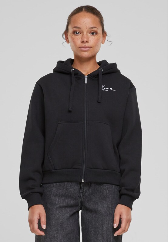 Karl Kani Zip-Up Hoodie 'Essential' in Black