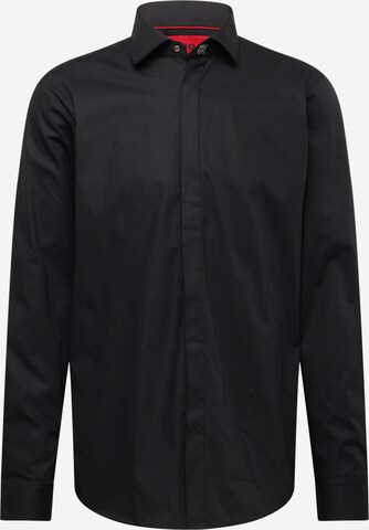 HUGO Regular fit Button Up Shirt 'Vasco' in Black: front