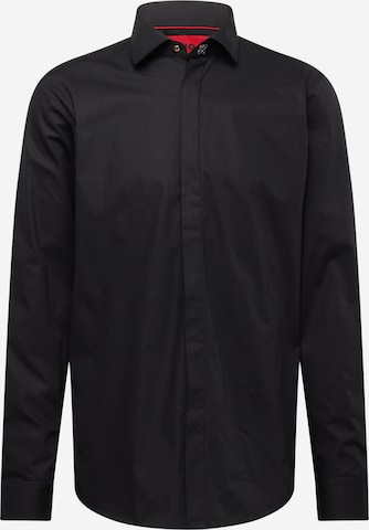 Coupe regular Chemise 'Vasco' HUGO Red en noir : devant