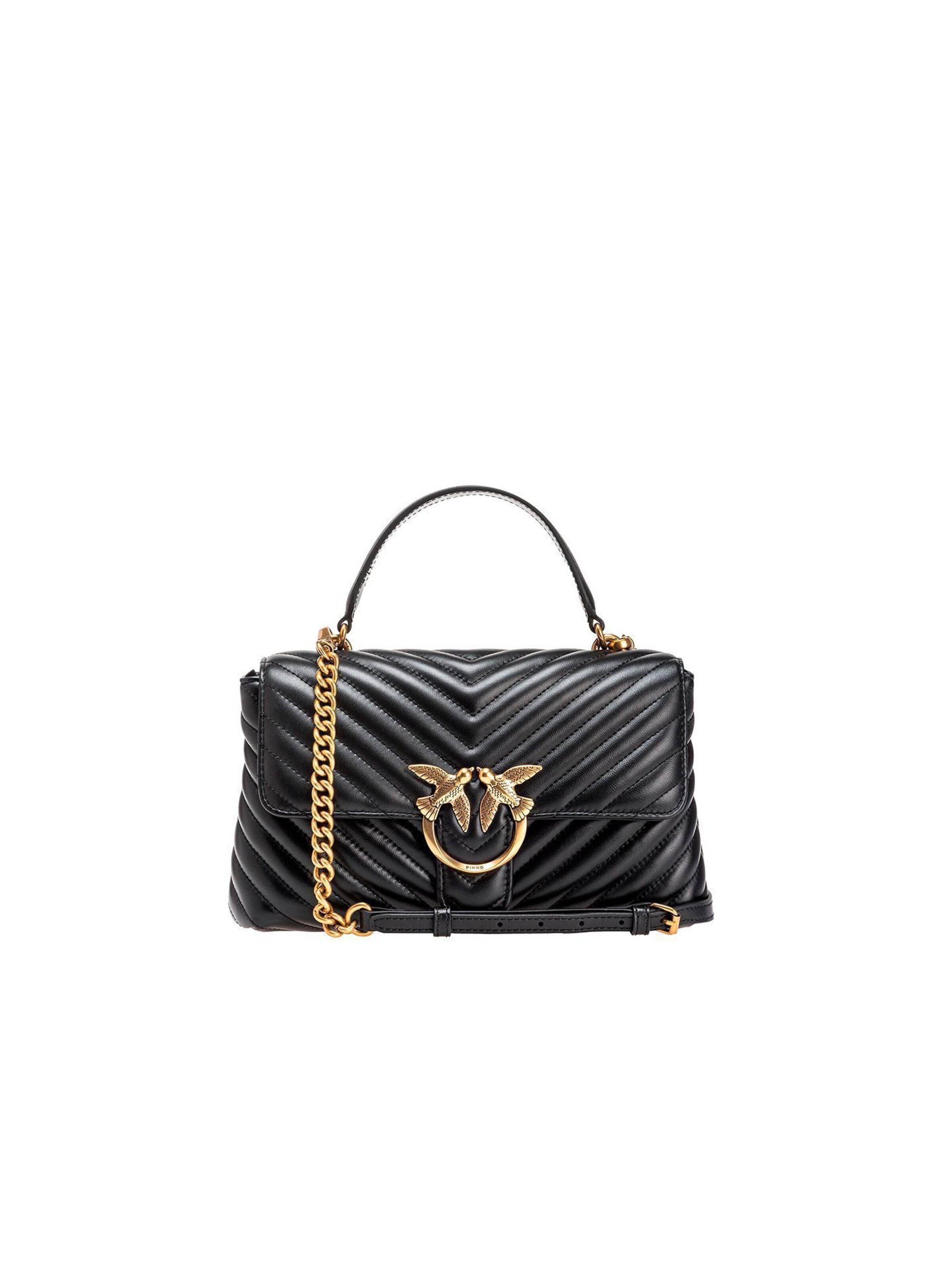 Borsa a mano 'Love Lady Puff Classic Handbag' di PINKO in nero: frontale