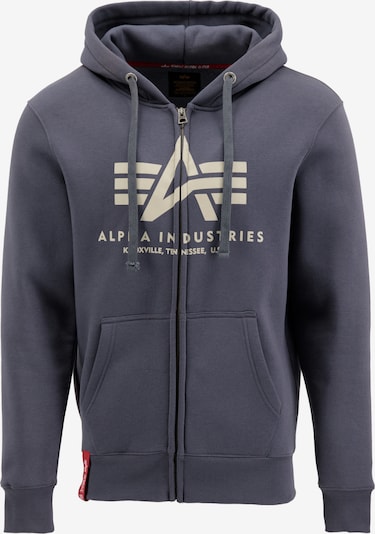 Megztinis be užsegimo iš ALPHA INDUSTRIES, spalva – kremo / pilka, Prekių apžvalga