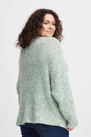 Fransa Curve Sweater 'Spotta' in Green