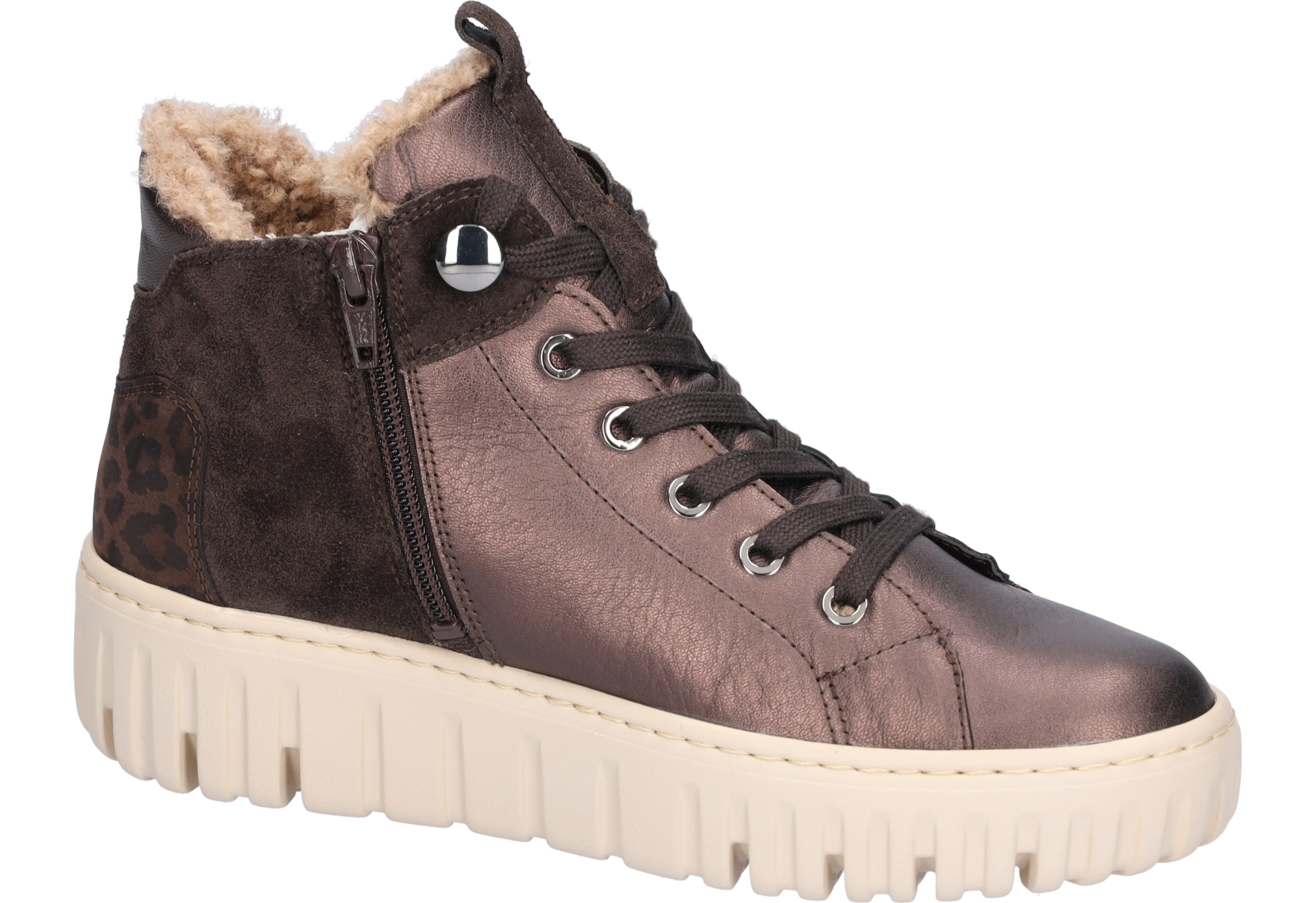 WALDLÄUFER Lace-Up Ankle Boots in Brown