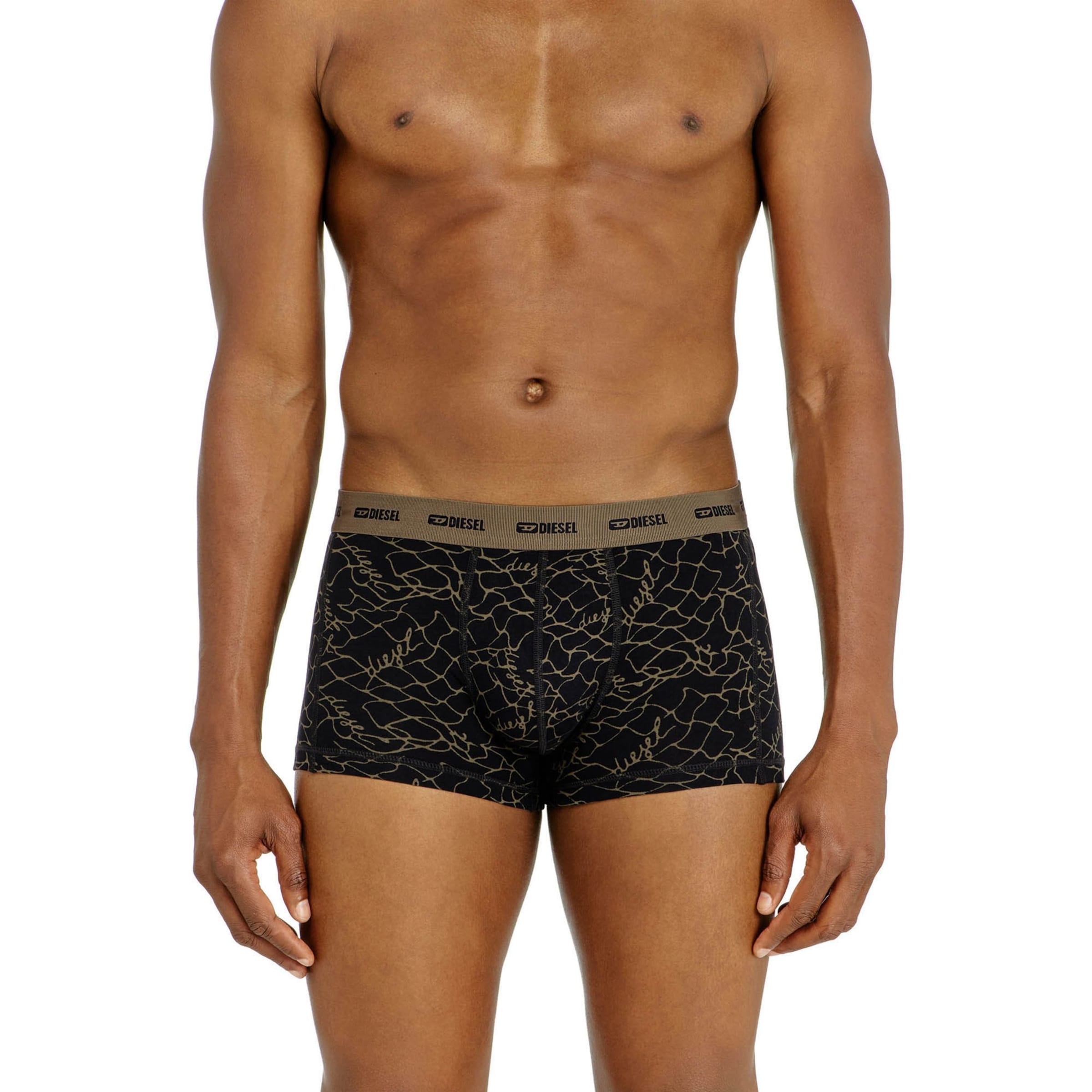 DIESEL - Calzoncillo boxer en negro: frente