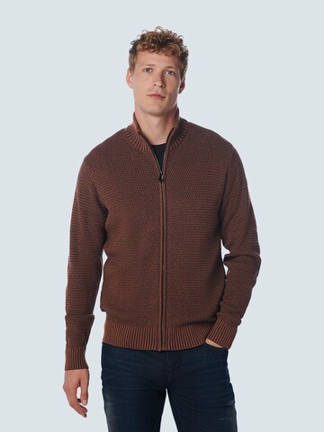 No Excess Knit Cardigan in Brown: front