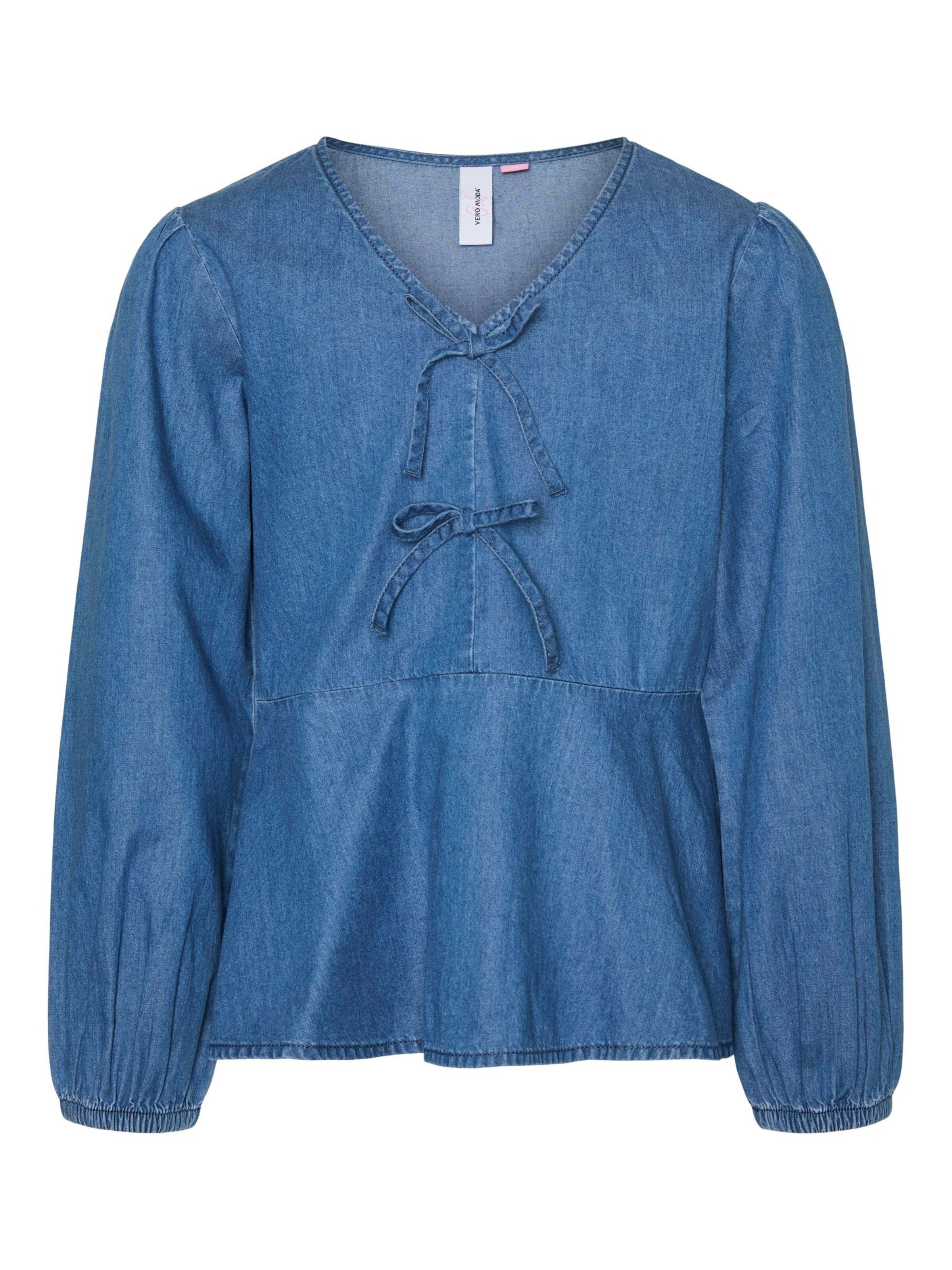 Chemisier 'VMDemi' Vero Moda Girl en bleu : devant