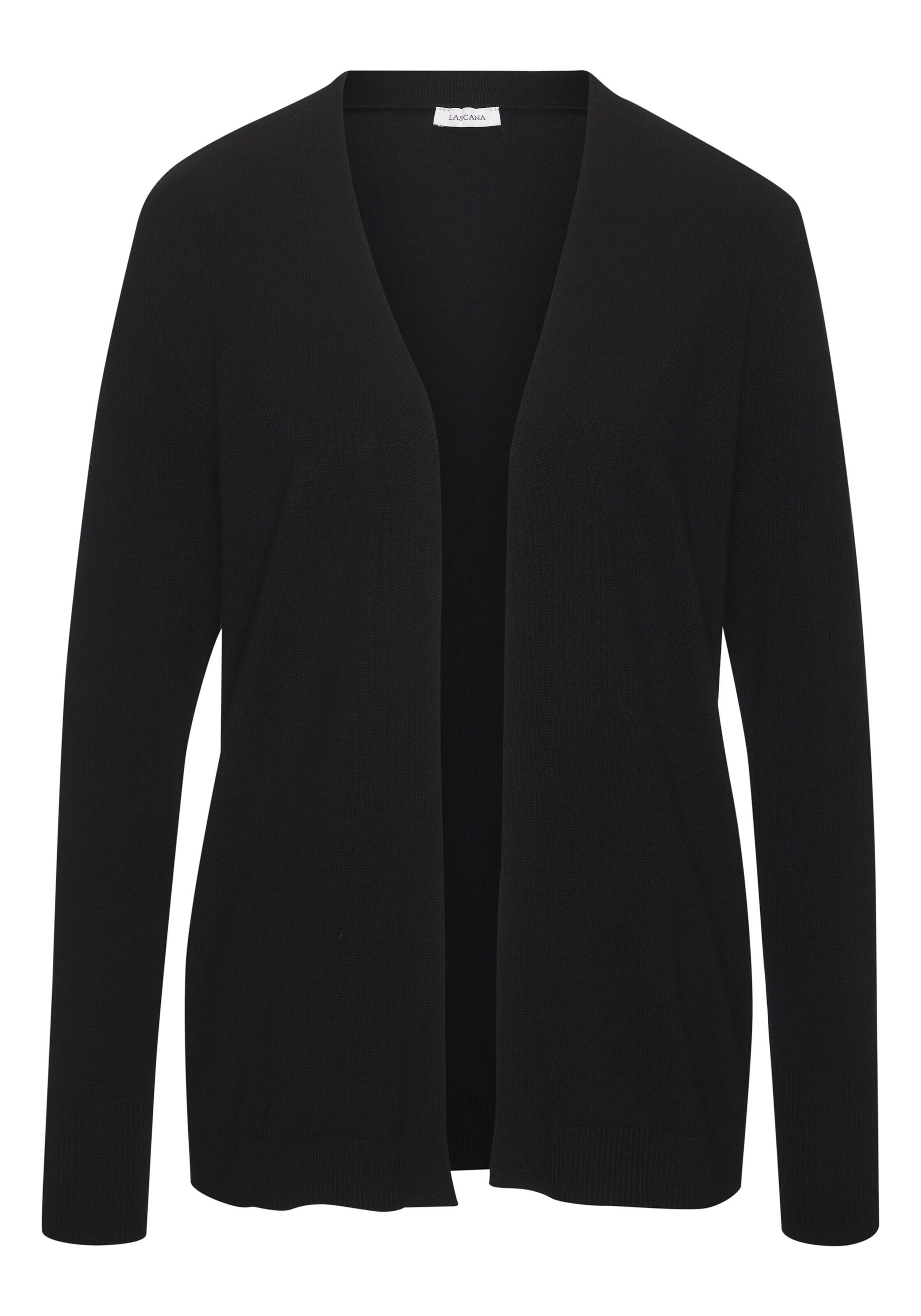 LASCANA Вязаная кофта в Черный: спереди