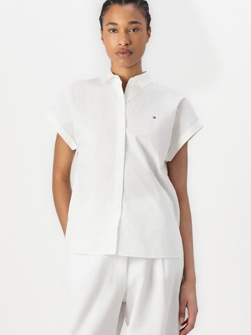 TOMMY HILFIGER Regular Bandplooibroek in Wit