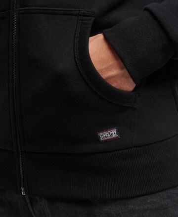 Superdry Zip-Up Hoodie 'Gym Athletic' in Black