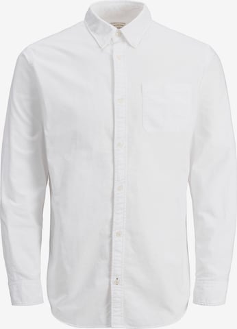 JACK & JONES Button Up Shirt in White: front