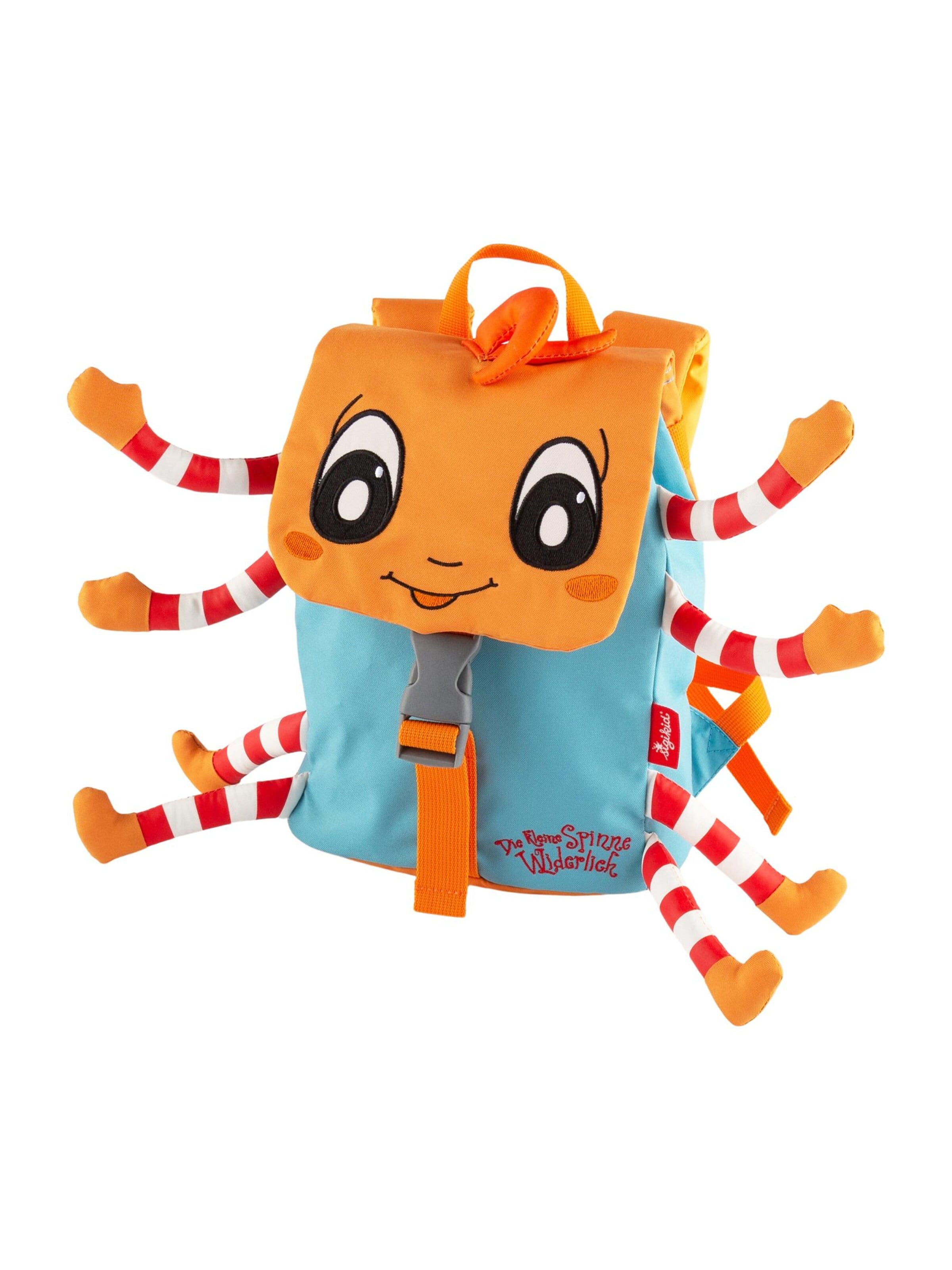 SIGIKID Backpack 'Kinder Rucksack Die kleine Spinne Widerlich' in Orange: front
