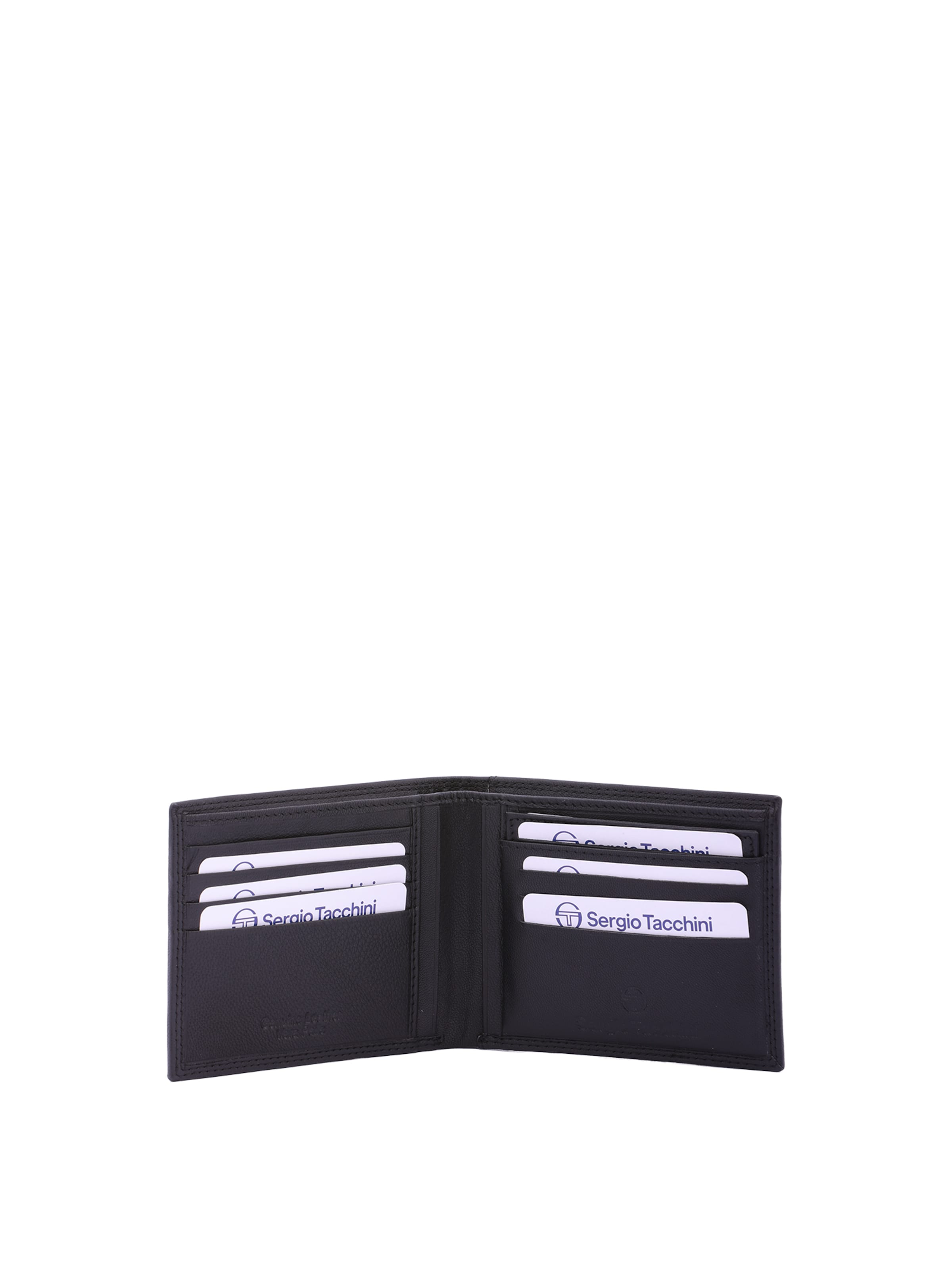 Portamonete 'Portafoglio Uomo Vera Pelle Sergio Tacchini Compatto 10x12,5 cm' di Sergio Tacchini in nero