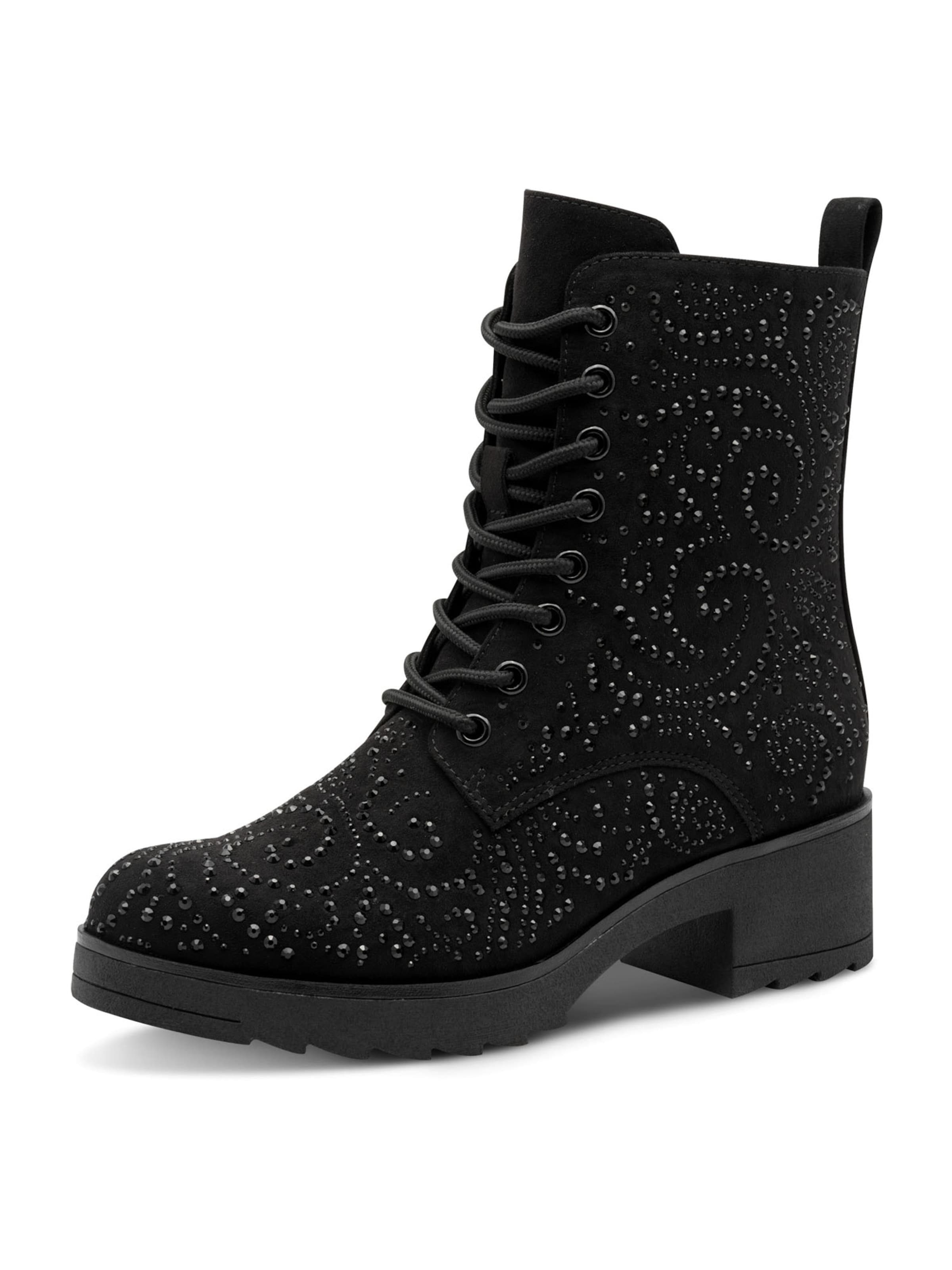 MARCO TOZZIGležnjače na vezanje - crna boja: prednji dio