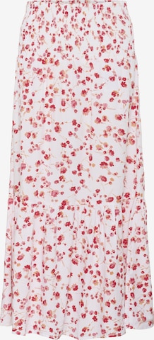 Cream Skirt 'Tiah' in Red: front