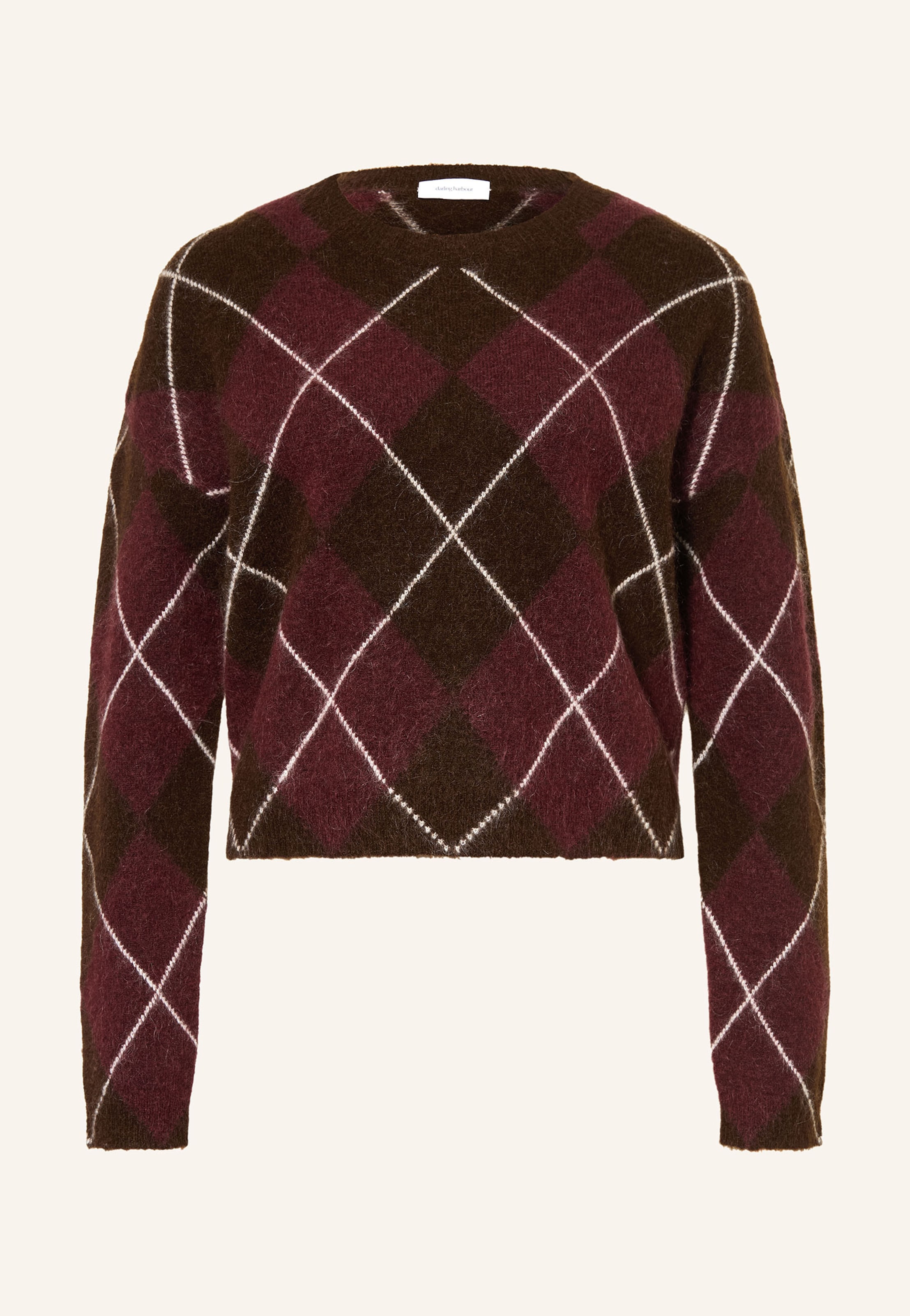 darling harbour Pullover Argyle in Rot: Vorderseite