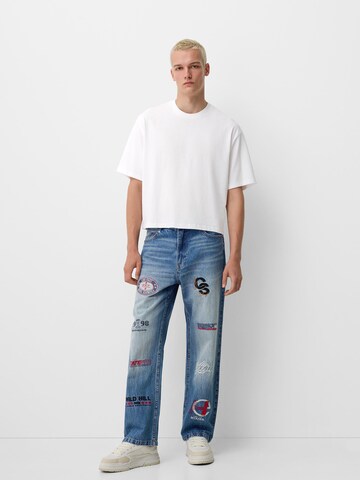 Bershka Loosefit Jeans in Blau