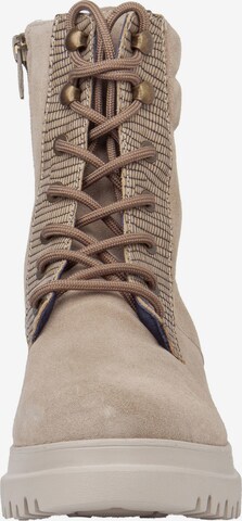 Callaghan Lace-Up Ankle Boots in Beige