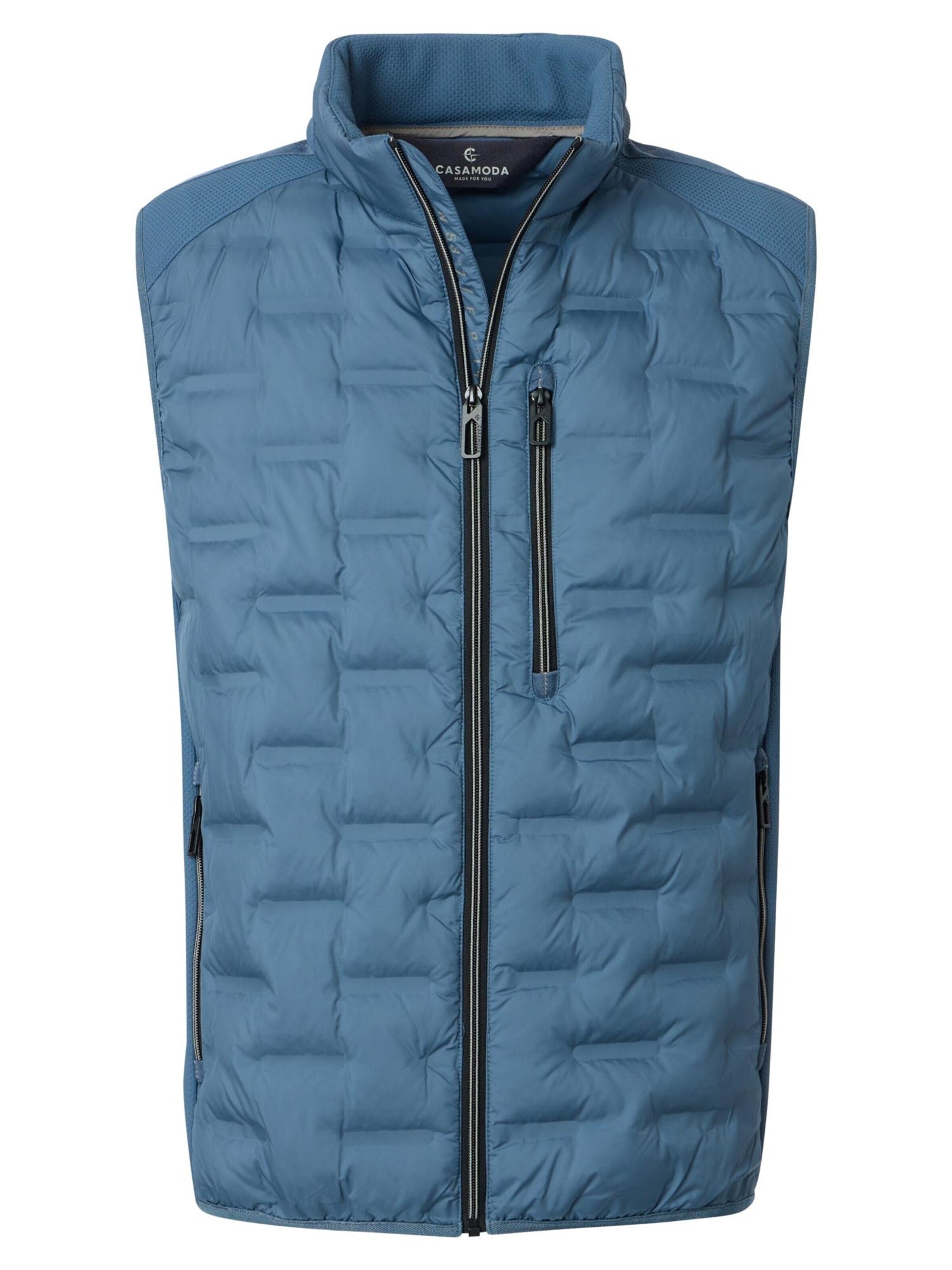 CASAMODA Vest 'Basic' in Blue: front
