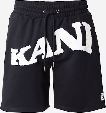 Karl Kaniregular Hlače - crna boja: prednji dio