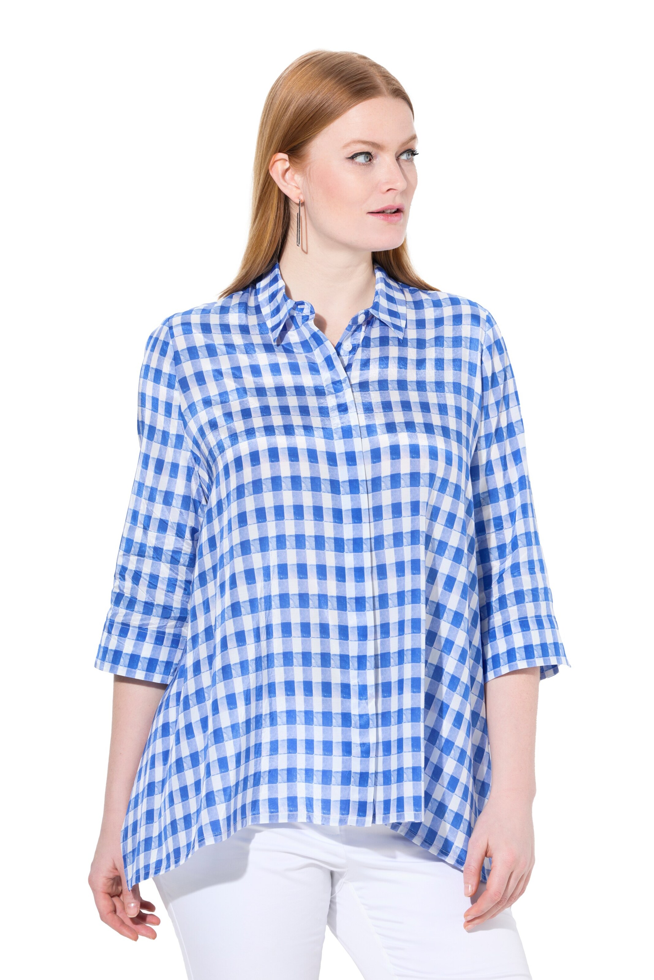 Ulla Popken Bluse in Blau: Vorderseite